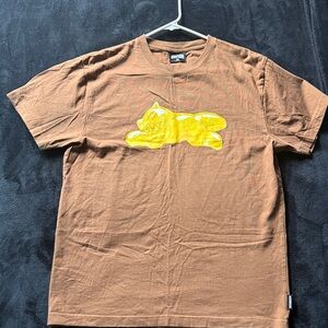 Icecream Brown Tee with Yellow Graphic